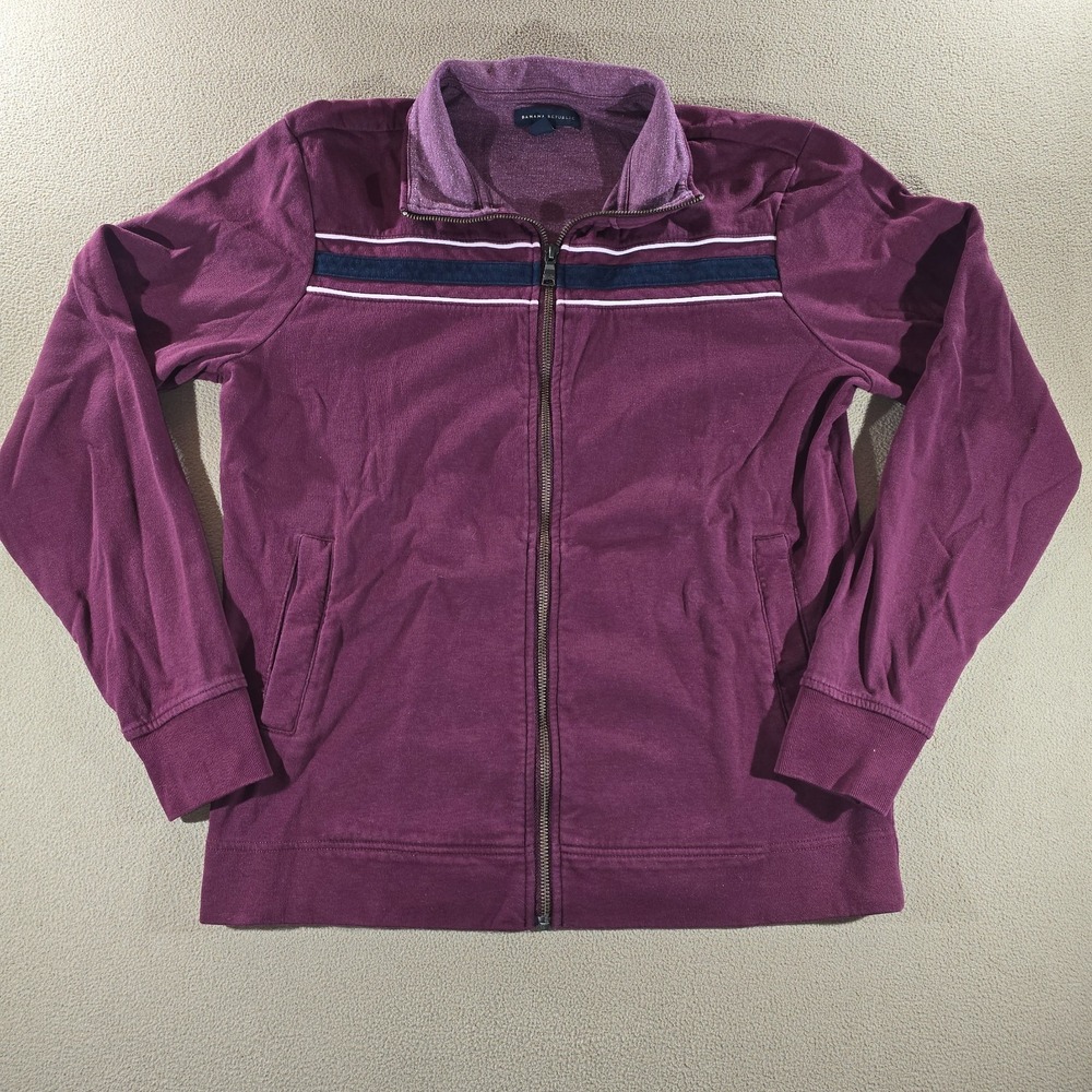 Retro Banana Republic Zip Up Track Jacket, Purple Size M